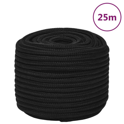 Arbeitsseil Schwarz 12 mm 25 m Polyester