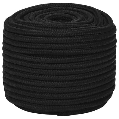 Arbeitsseil Schwarz 12 mm 25 m Polyester