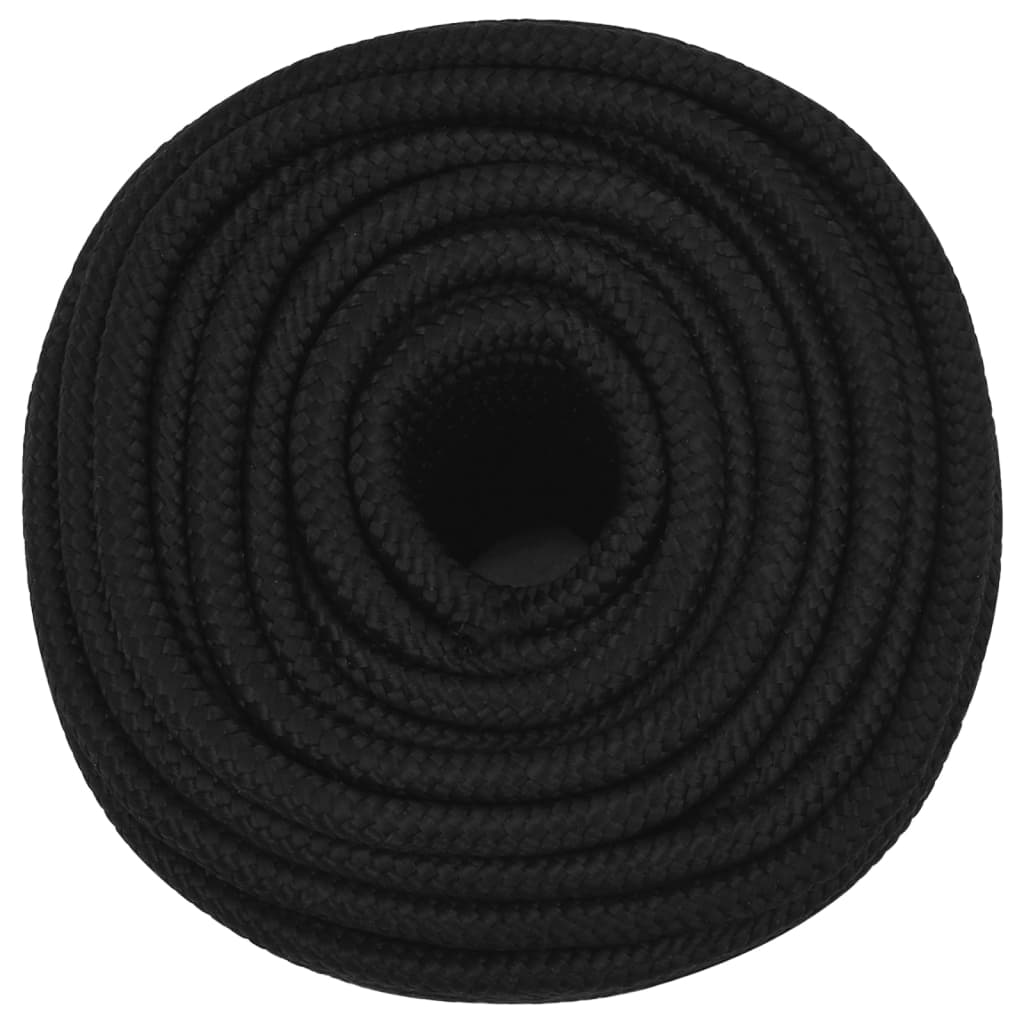 Arbeitsseil Schwarz 12 mm 25 m Polyester