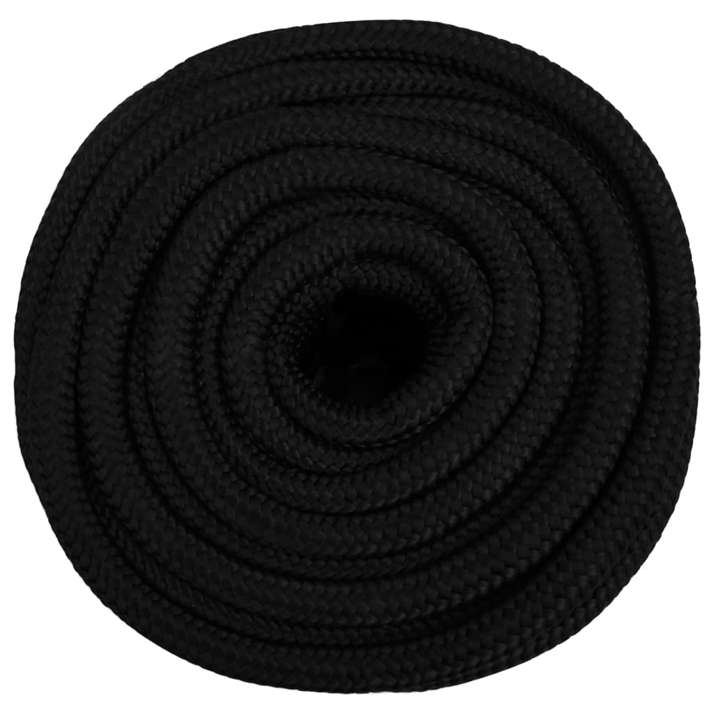 Arbeitsseil Schwarz 16 mm 25 m Polyester