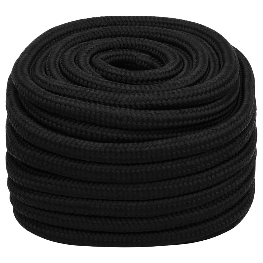 Arbeitsseil Schwarz 20 mm 25 m Polyester