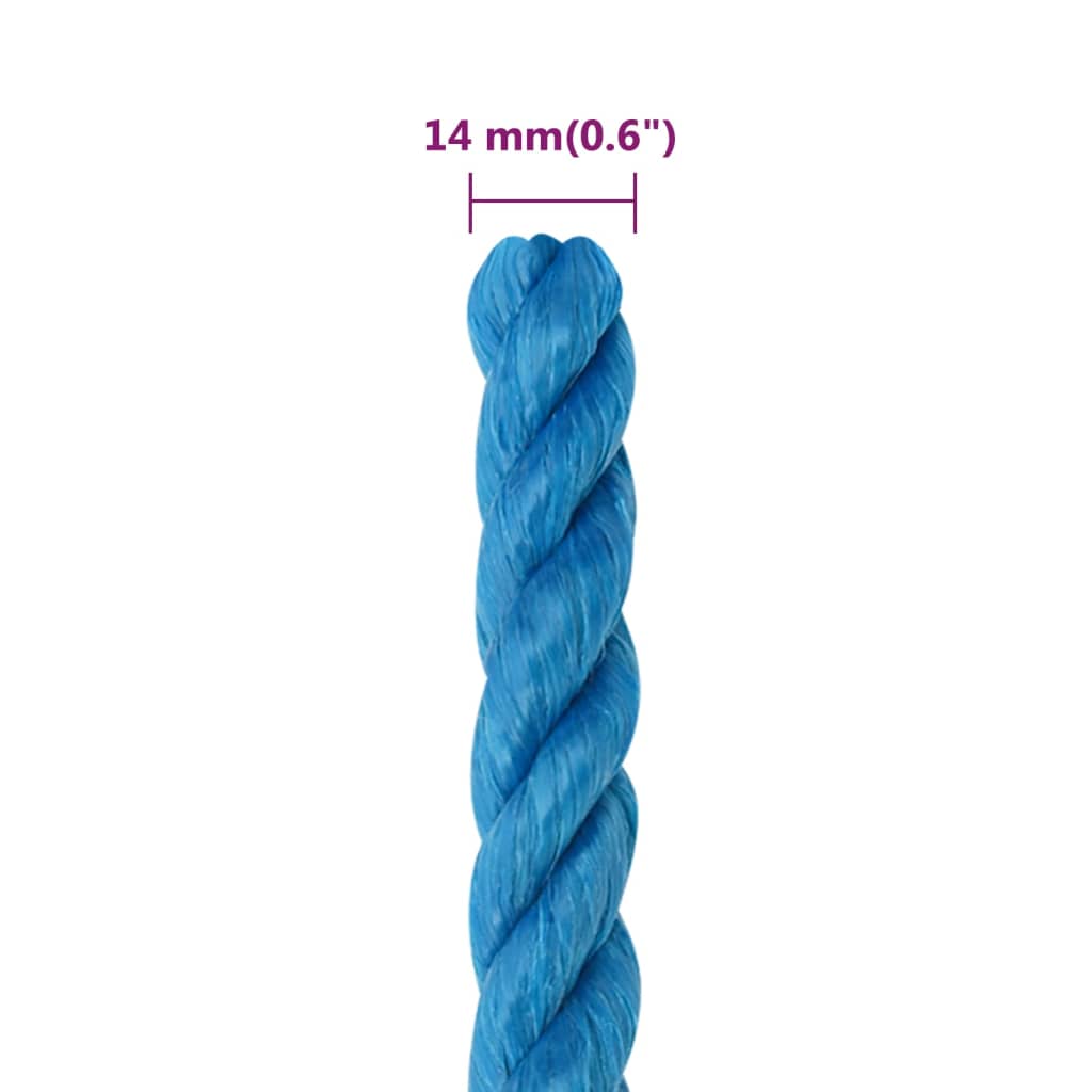 Arbeitsseil Blau 14 mm 50 m Polypropylen