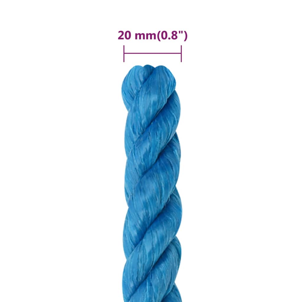 Arbeitsseil Blau 20 mm 50 m Polypropylen