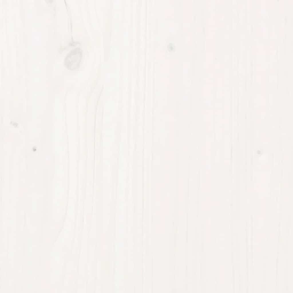 Hundebett Weiß 95,5x65,5x28 cm Massivholz Kiefer