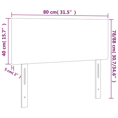 Kopfteil Dunkelbraun 80x5x78/88 cm Stoff