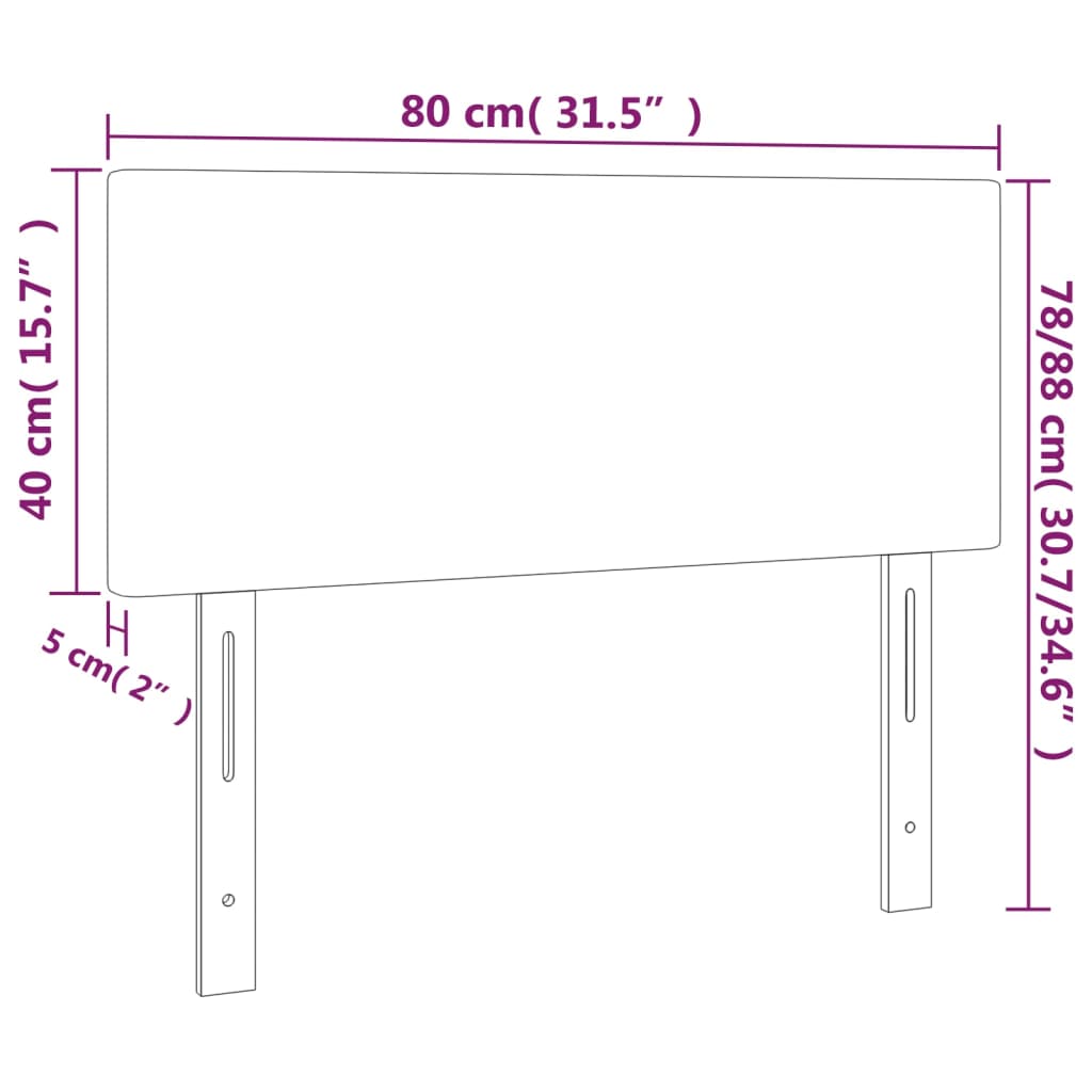 Kopfteil Braun 80x5x78/88 cm Kunstleder