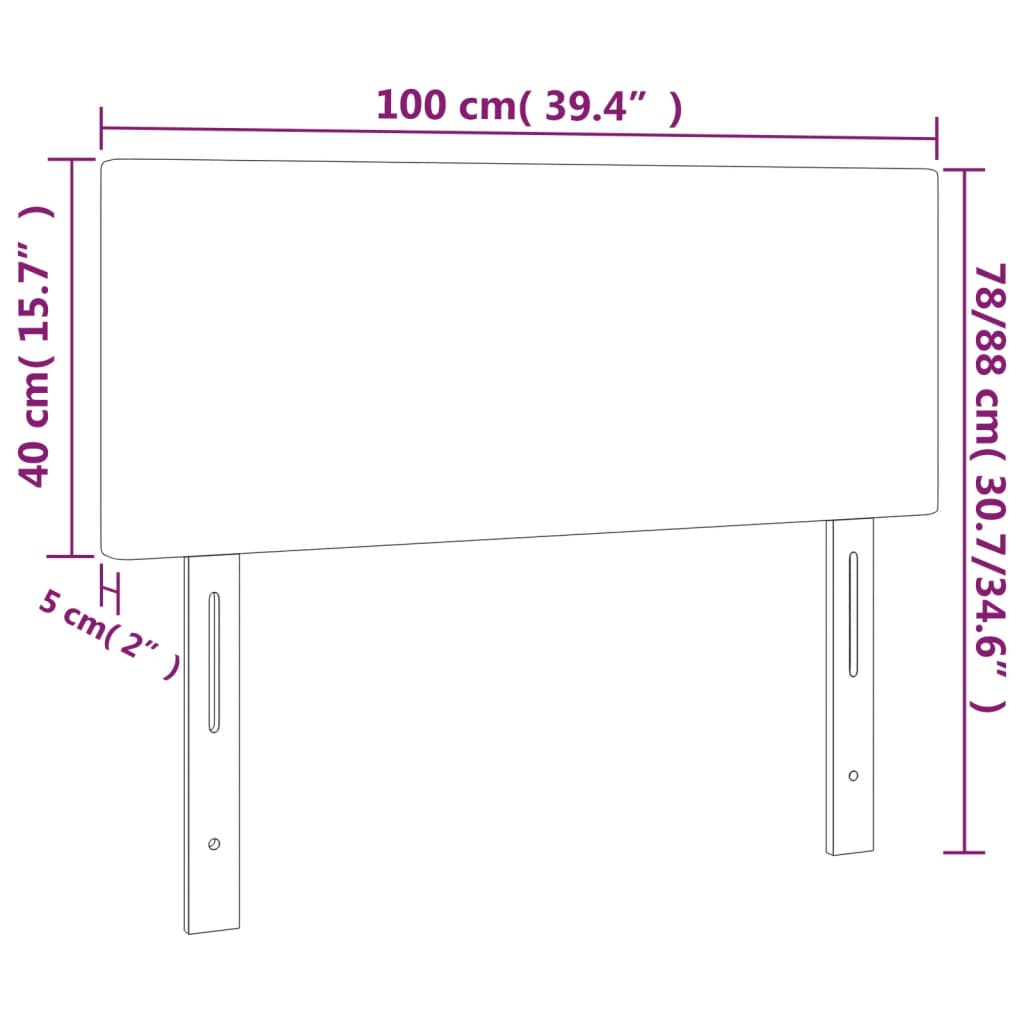 Kopfteil Dunkelbraun 100x5x78/88 cm Stoff