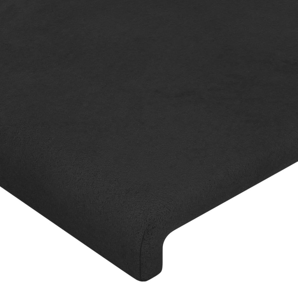 Kopfteil Schwarz 100x5x78/88 cm Samt