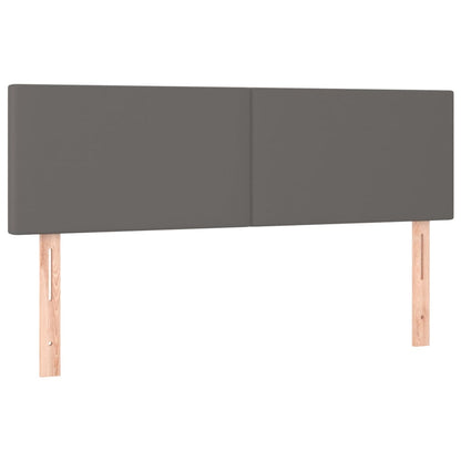 Kopfteile 2 Stk. Grau 72x5x78/88 cm Kunstleder