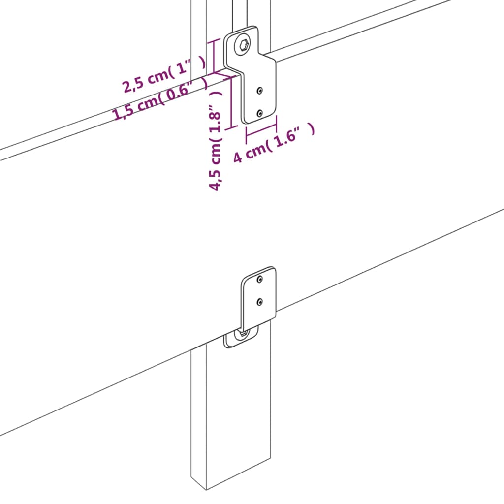 Kopfteile 2 Stk. Rosa 72x5x78/88 cm Samt