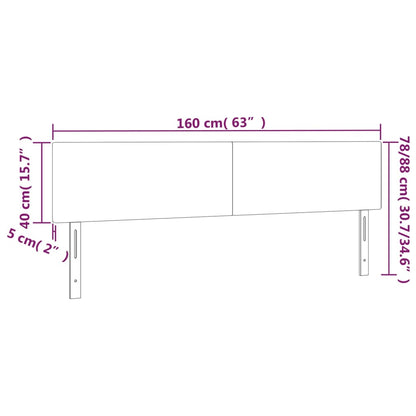 Kopfteile 2 Stk. Schwarz 80x5x78/88 cm Stoff