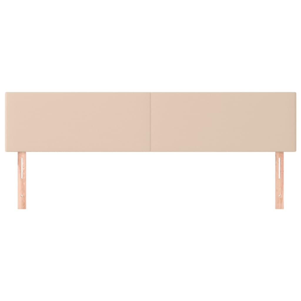 Kopfteile 2 Stk. Cappuccino-Braun 80x5x78/88 cm Kunstleder