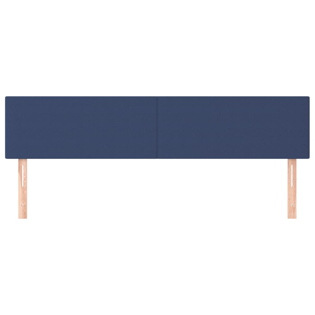 Kopfteile 2 Stk. Blau 90x5x78/88 cm Stoff