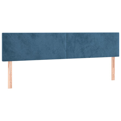 Kopfteile 2 Stk. Dunkelblau 90x5x78/88 cm Samt