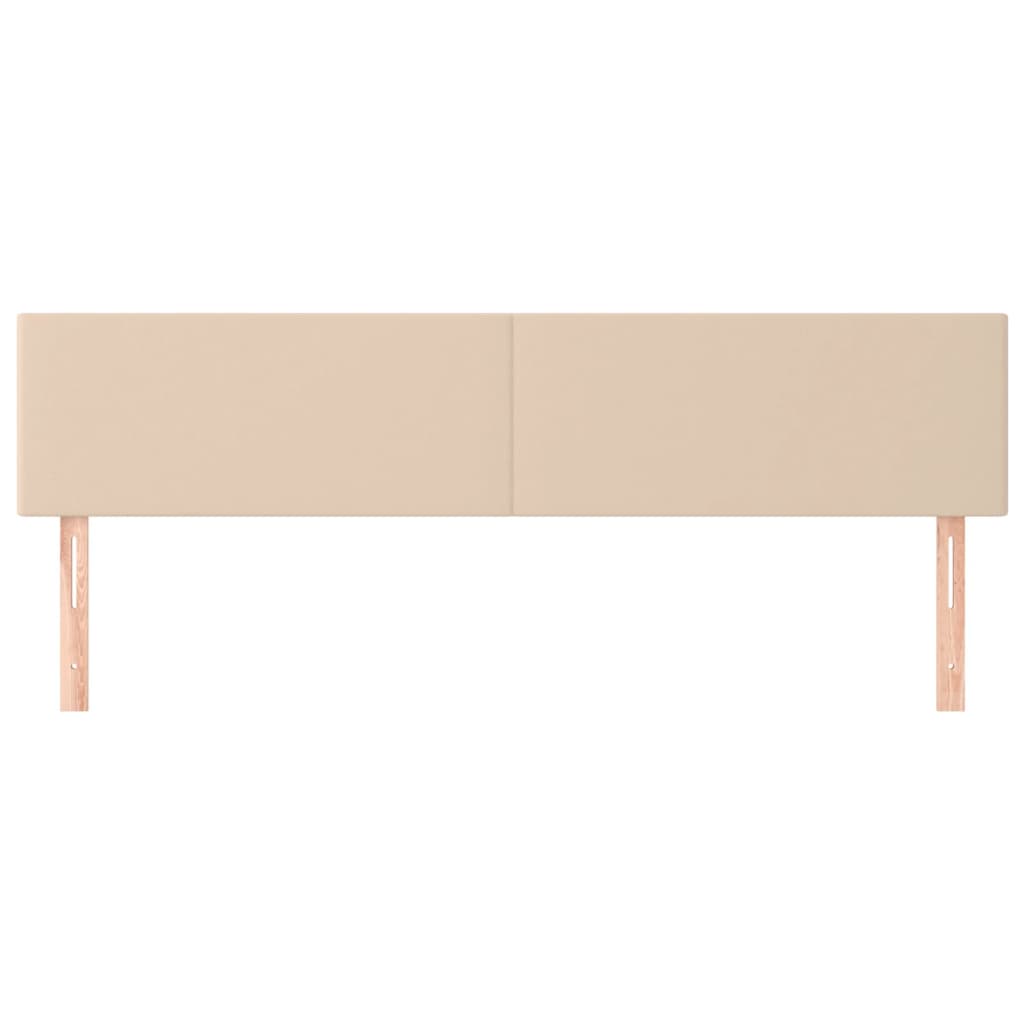 Kopfteile 2 Stk. Cappuccino-Braun 100x5x78/88 cm Kunstleder