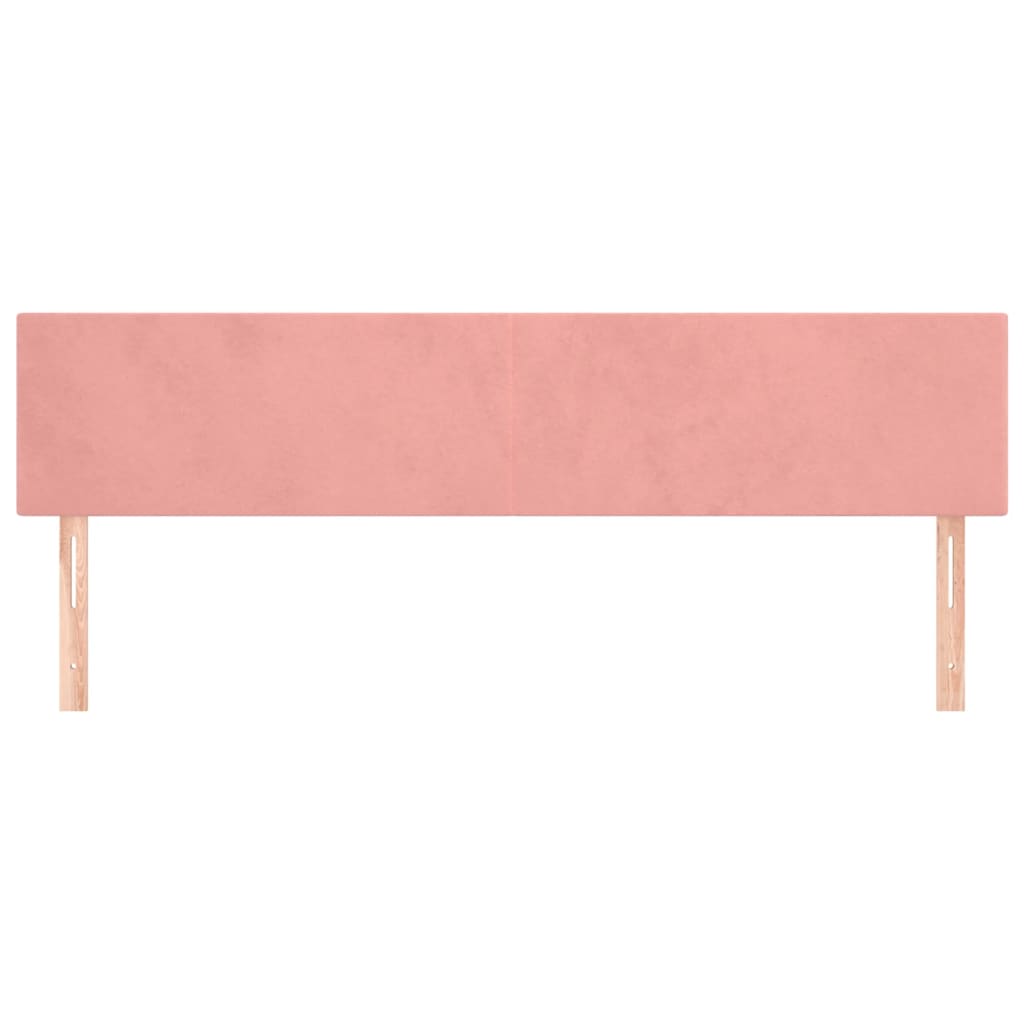 Kopfteile 2 Stk. Rosa 100x5x78/88 cm Samt