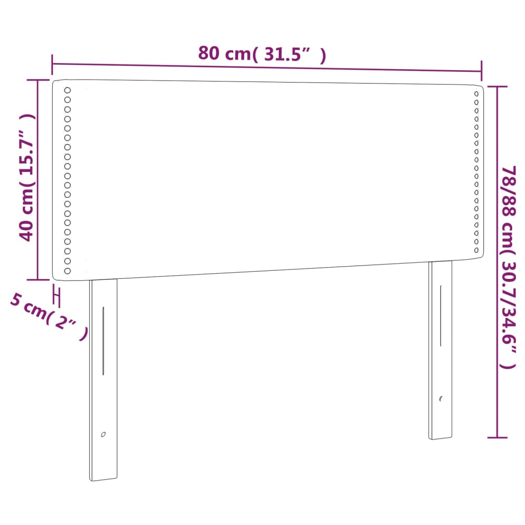 Kopfteil Blau 80x5x78/88 cm Stoff