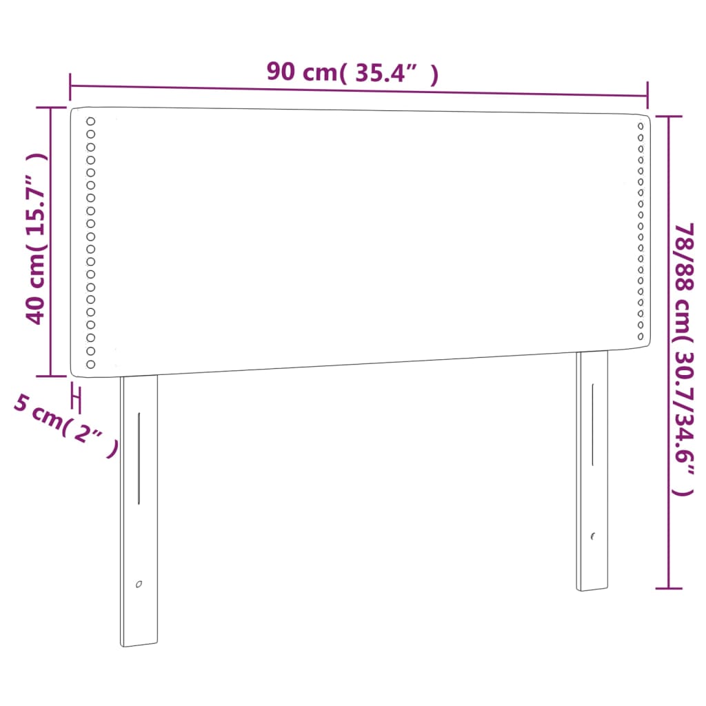 Kopfteil Cappuccino-Braun 90x5x78/88 cm Kunstleder