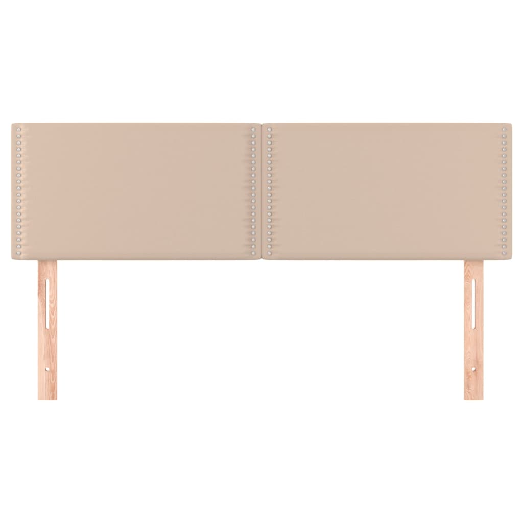 Kopfteile 2 Stk. Cappuccino-Braun 72x5x78/88 cm Kunstleder