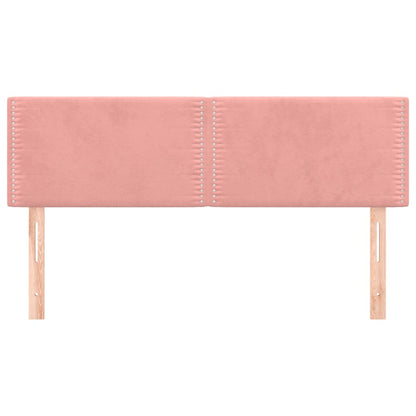 Kopfteile 2 Stk. Rosa 72x5x78/88 cm Samt