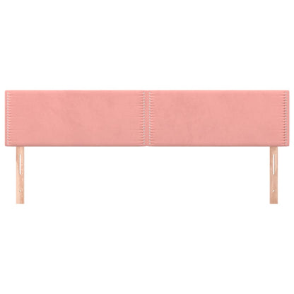 Kopfteile 2 Stk. Rosa 80x5x78/88 cm Samt