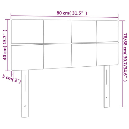 Kopfteil Dunkelbraun 80x5x78/88 cm Stoff