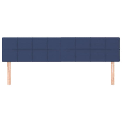 Kopfteile 2 Stk. Blau 90x5x78/88 cm Stoff