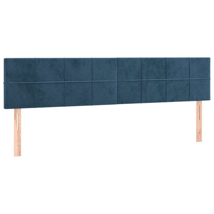 Kopfteile 2 Stk. Dunkelblau 90x5x78/88 cm Samt