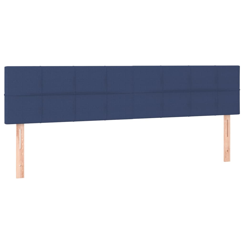 Kopfteile 2 Stk. Blau 100x5x78/88 cm Stoff