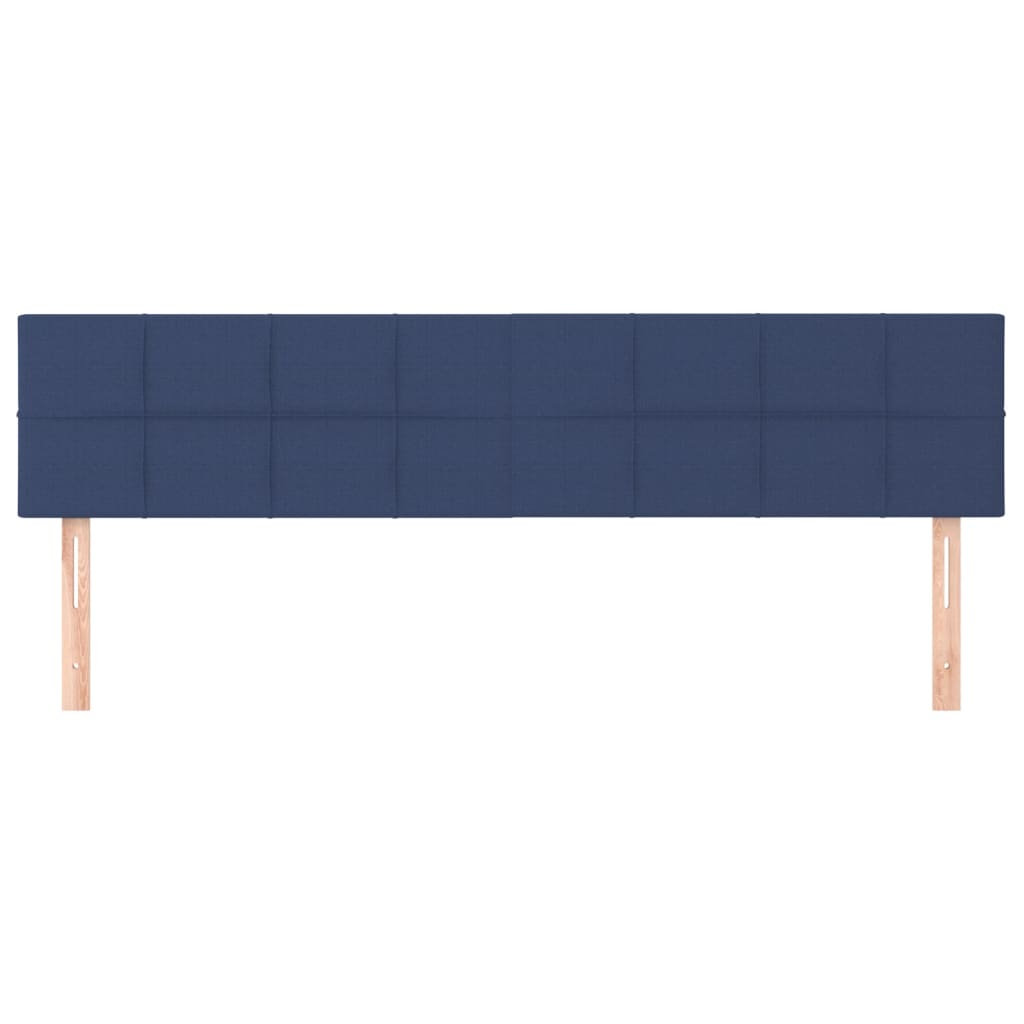 Kopfteile 2 Stk. Blau 100x5x78/88 cm Stoff