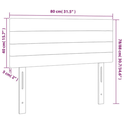 Kopfteil Rosa 80x5x78/88 cm Samt