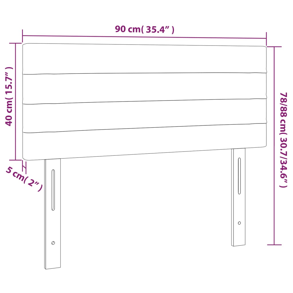 Kopfteil Grün 90x5x78/88 cm Stoff