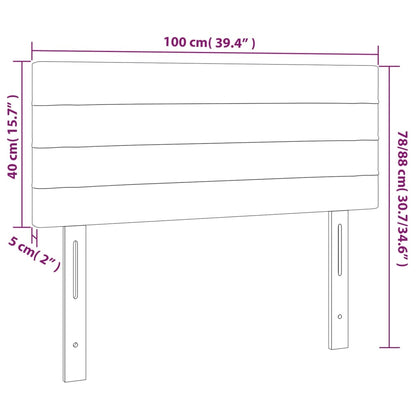 Kopfteil Blau 100x5x78/88 cm Stoff