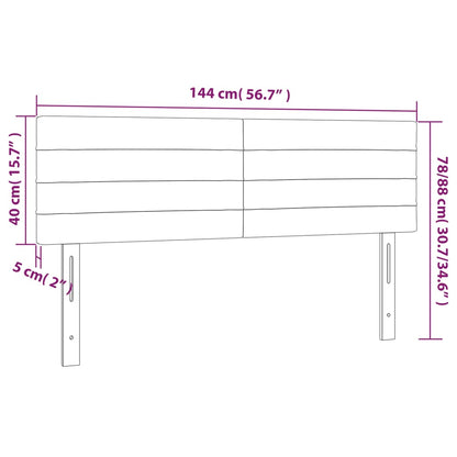 Kopfteile 2 Stk. Blau 72x5x78/88 cm Stoff