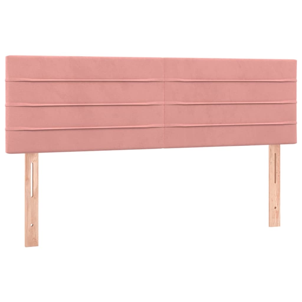 Kopfteile 2 Stk. Rosa 72x5x78/88 cm Samt