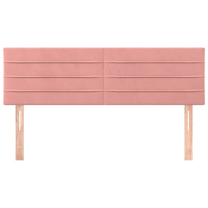 Kopfteile 2 Stk. Rosa 72x5x78/88 cm Samt