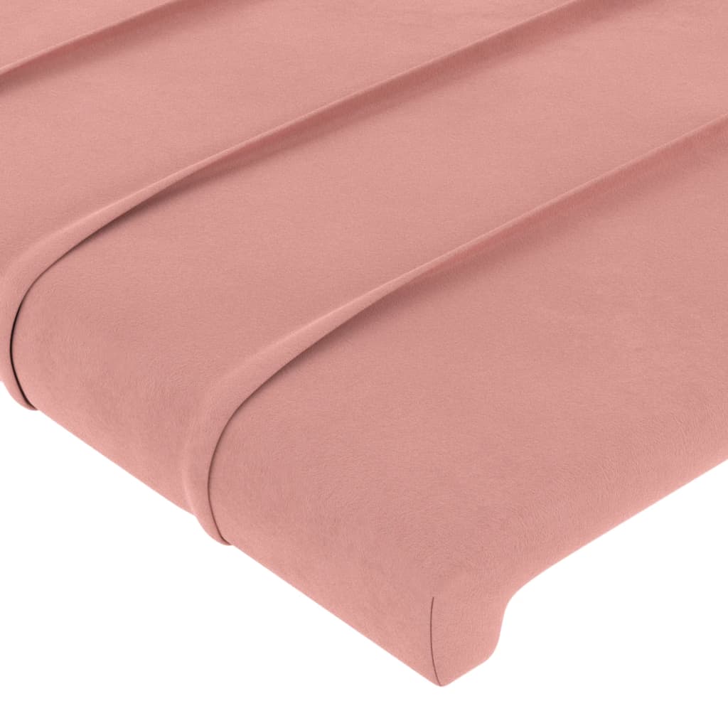 Kopfteile 2 Stk. Rosa 72x5x78/88 cm Samt