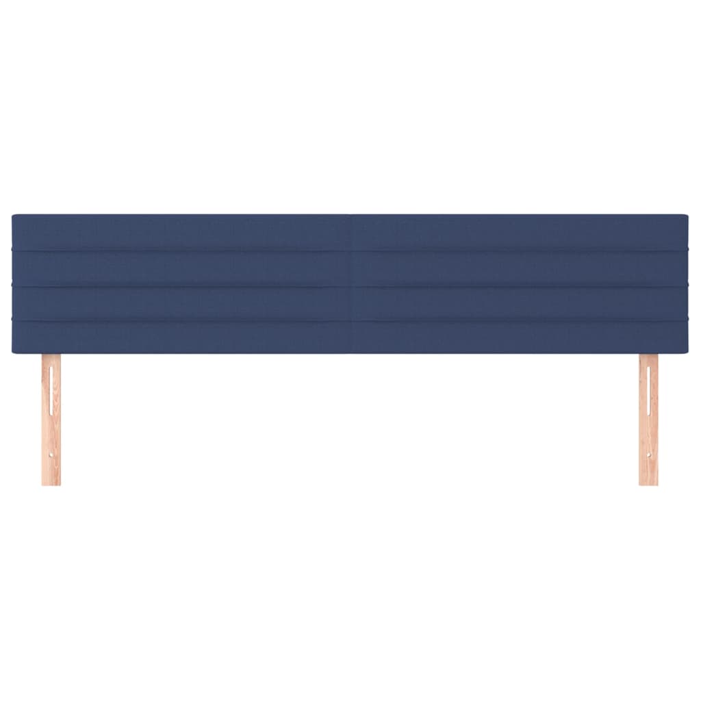 Kopfteile 2 Stk. Blau 80x5x78/88 cm Stoff