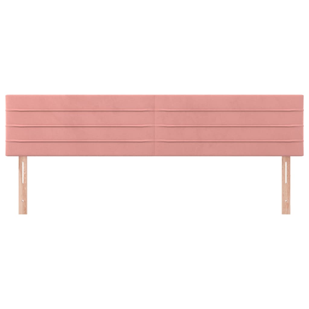 Kopfteile 2 Stk. Rosa 80x5x78/88 cm Samt