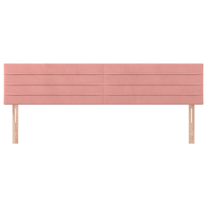 Kopfteile 2 Stk. Rosa 90x5x78/88 cm Samt