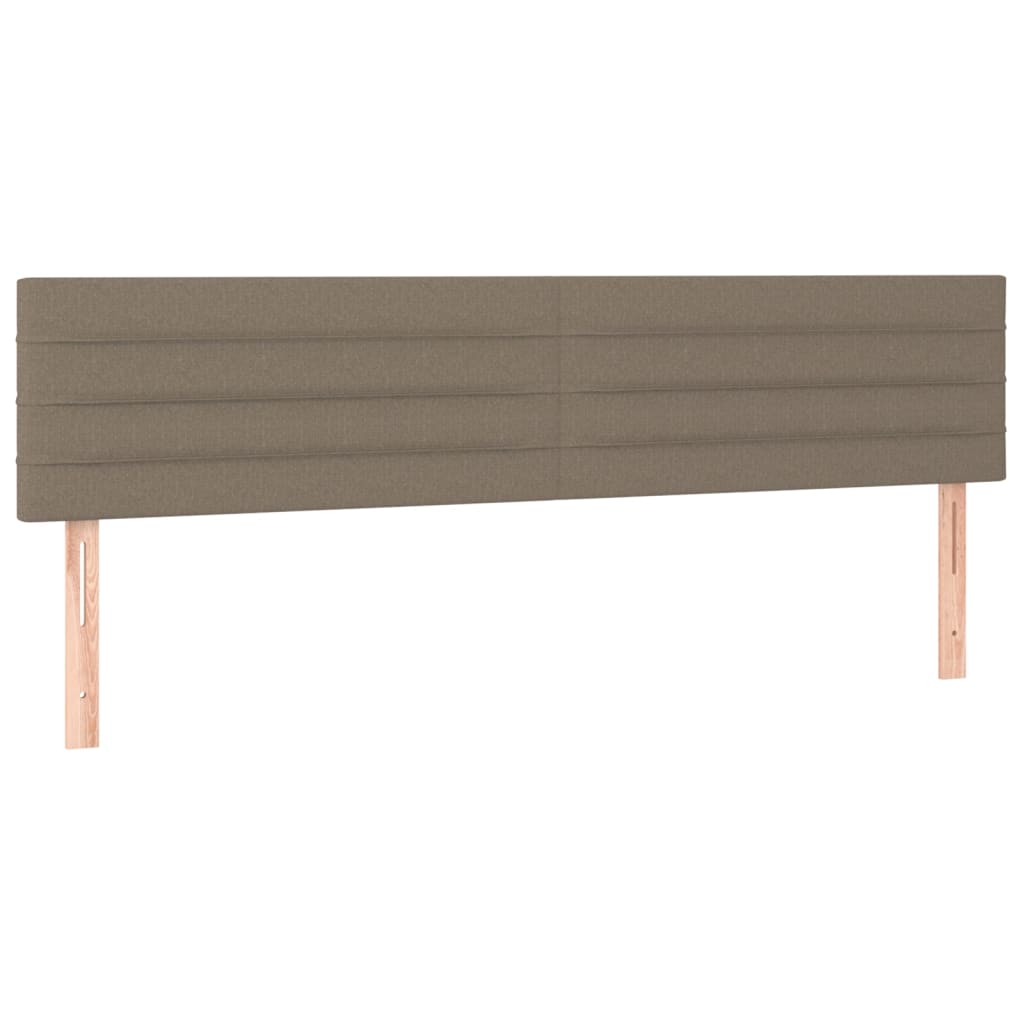 Kopfteile 2 Stk. Taupe 100x5x78/88 cm Stoff