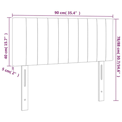 Kopfteil Schwarz 90x5x78/88 cm Stoff