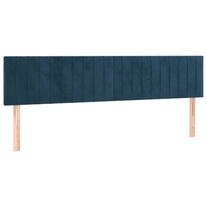 Kopfteile 2 Stk. Dunkelblau 80x5x78/88 cm Samt