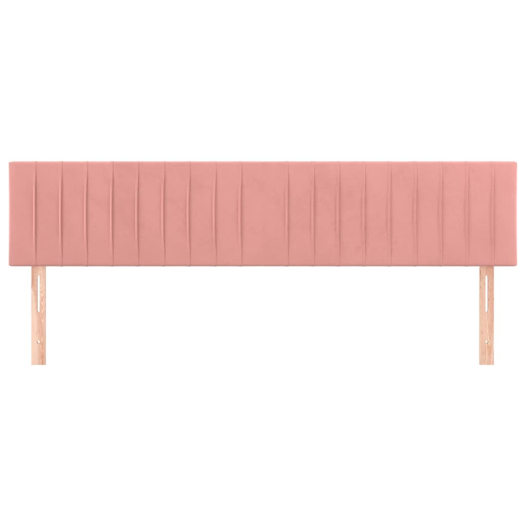 Kopfteile 2 Stk. Rosa 90x5x78/88 cm Samt