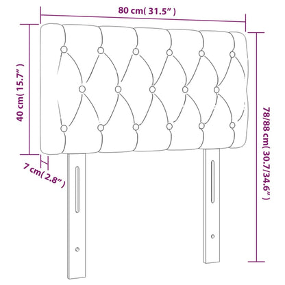 Kopfteil Dunkelblau 80x7x78/88 cm Samt