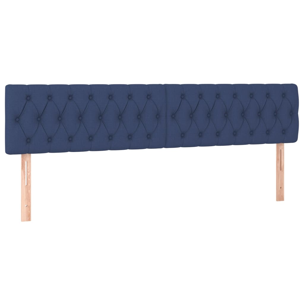 Kopfteile 2 Stk. Blau 90x7x78/88 cm Stoff