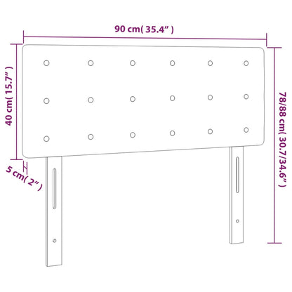 Kopfteil Taupe 90x5x78/88 cm Stoff