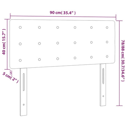 Kopfteil Dunkelblau 90x5x78/88 cm Samt