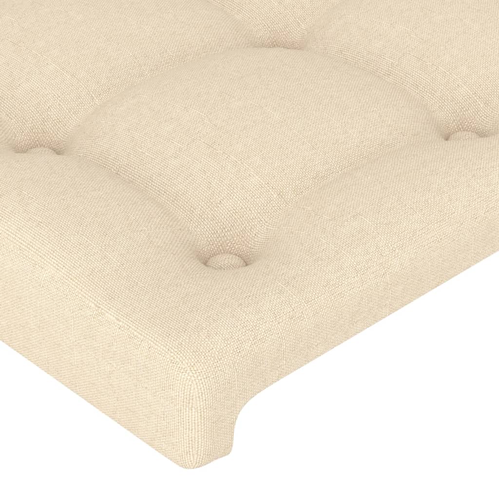 Kopfteil Creme 100x5x78/88 cm Stoff