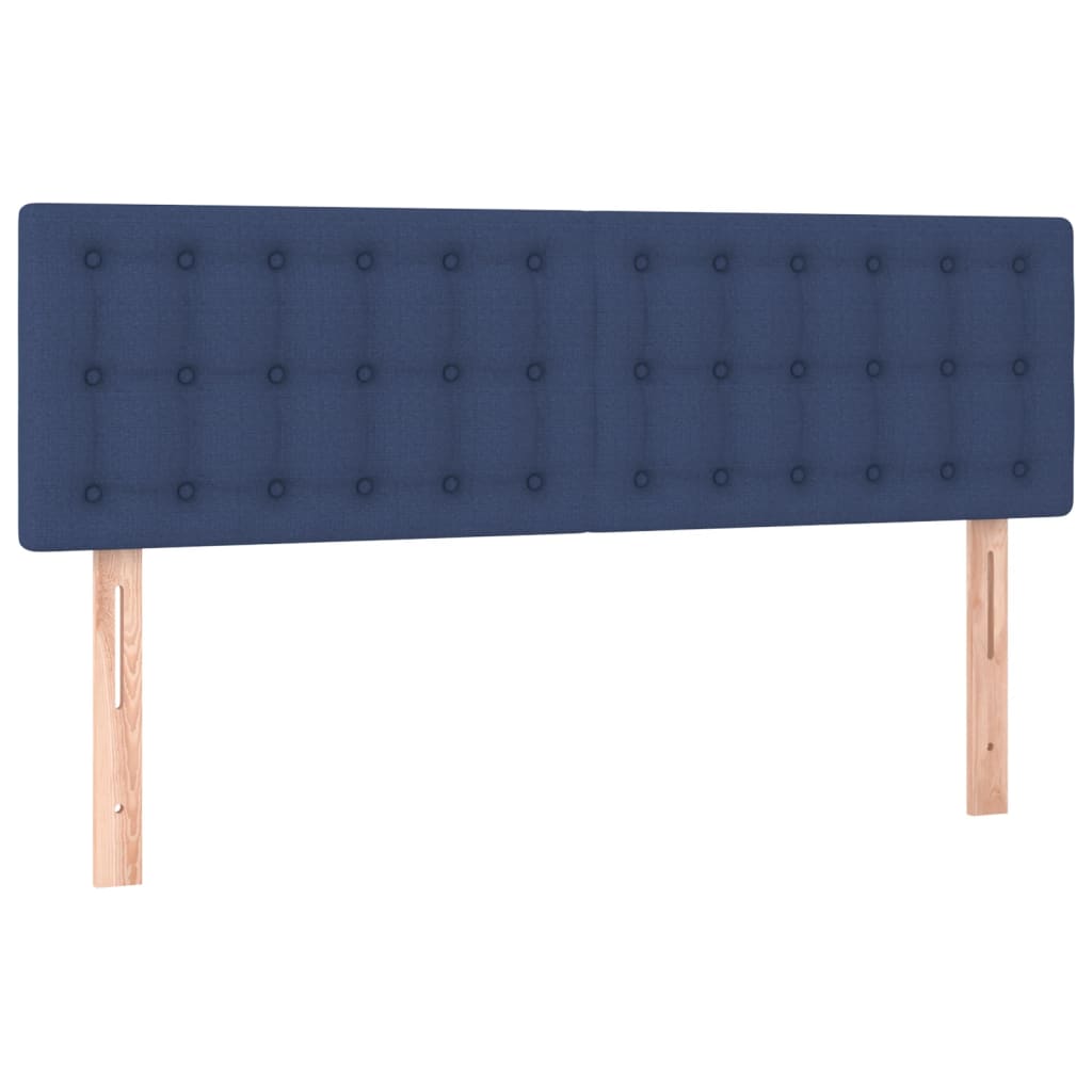 Kopfteile 2 Stk. Blau 72x5x78/88 cm Stoff